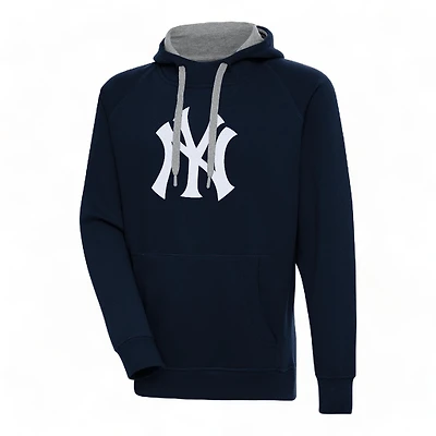 New York Yankees Navy Embroidered Logo Antigua Victory Hoodie