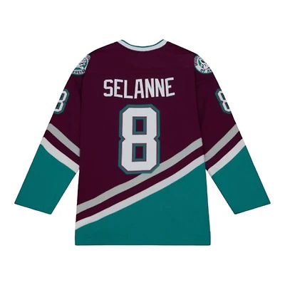 Anaheim Ducks Dark Blue Line Teemu Selanne 1996 Mitchell & Ness Jersey