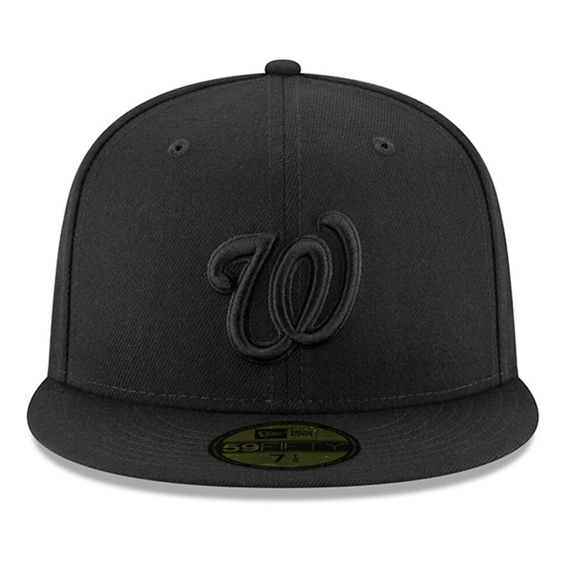 Washington Nationals Black on Basic New Era 59FIFTY Fitted Hat