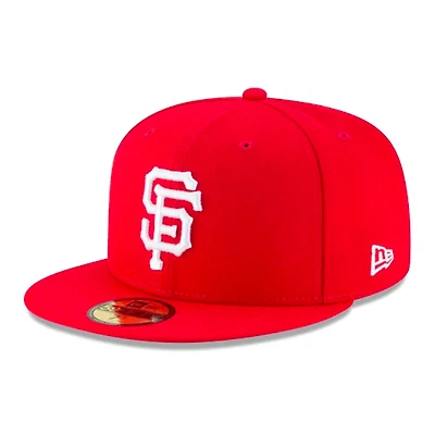 San Francisco Giants Red Basic New Era 59FIFTY Fitted Hat