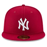 New York Yankees Cardinal Red Basic Era 59FIFTY Fitted Hat
