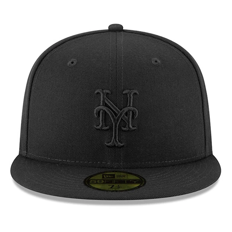 New York Mets Black on Basic Era 59FIFTY Fitted Hat