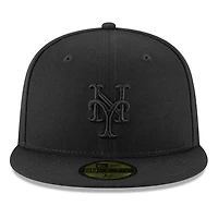 New York Mets Black on Basic Era 59FIFTY Fitted Hat