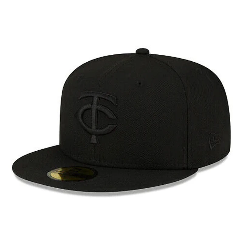 Minnesota Twins Black on Basic New Era 59FIFTY Fitted Hat