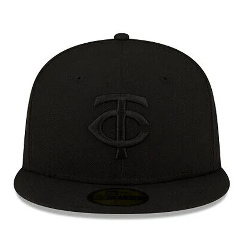 Minnesota Twins Black on Basic New Era 59FIFTY Fitted Hat