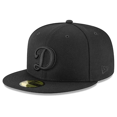 Los Angeles Dodgers Secondary D Logo Black on Basic New Era 59FIFTY Fitted Hat