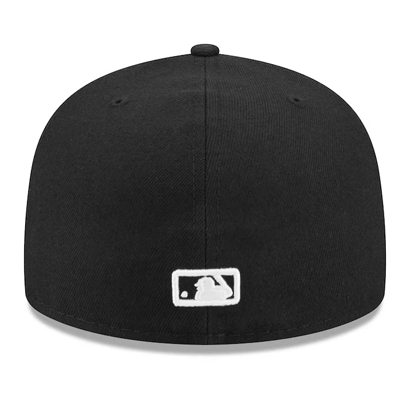 Los Angeles Dodgers Secondary D Logo Black and White Basic New Era 59FIFTY Fitted Hat