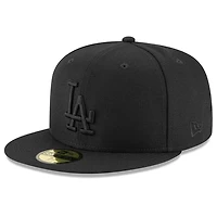 Los Angeles Dodgers Black on Basic New Era 59FIFTY Fitted Hat
