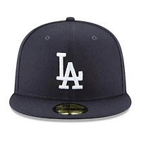 Los Angeles Dodgers Navy Blue Basic New Era 59FIFTY Fitted Hat