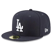 Los Angeles Dodgers Navy Blue Basic New Era 59FIFTY Fitted Hat