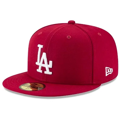 Los Angeles Dodgers Cardinal Red Basic New Era 59FIFTY Fitted Hat