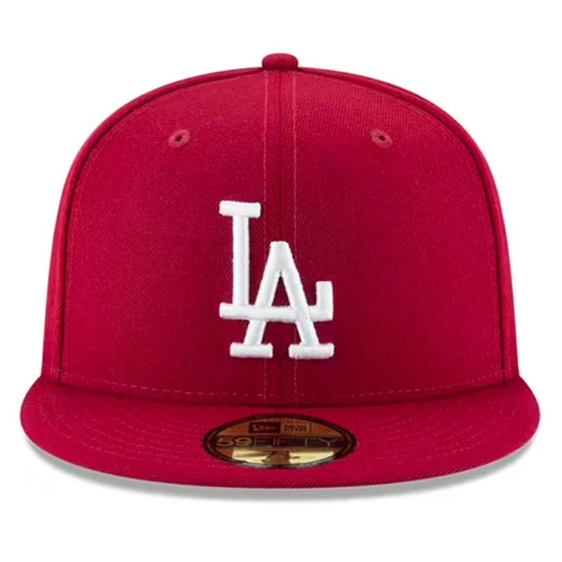 Los Angeles Dodgers Cardinal Red Basic New Era 59FIFTY Fitted Hat