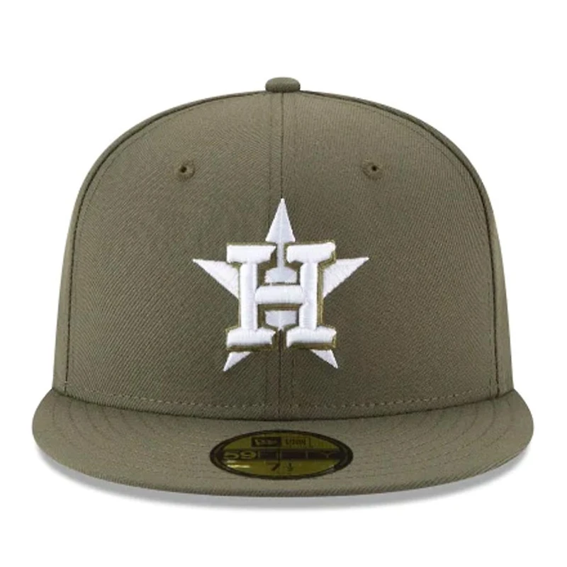 Houston Astros Olive Green Basic New Era 59FIFTY Fitted Hat