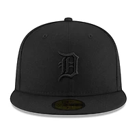 Detroit Tigers Black on Basic New Era 59FIFTY Fitted Hat