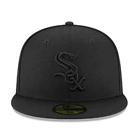 Chicago White Sox Black on Basic New Era 59FIFTY Fitted Hat