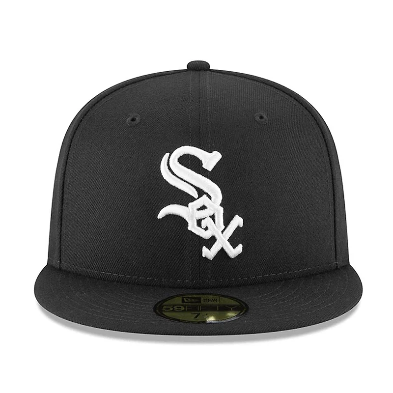 Chicago White Sox Black and Basic New Era 59FIFTY Fitted Hat