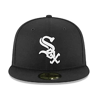 Chicago White Sox Black and Basic New Era 59FIFTY Fitted Hat