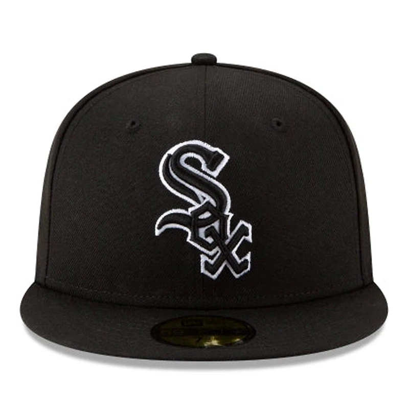Chicago White Sox Black Outline Basic New Era 59FIFTY Fitted Hat