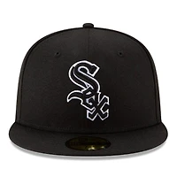 Chicago White Sox Black Outline Basic New Era 59FIFTY Fitted Hat