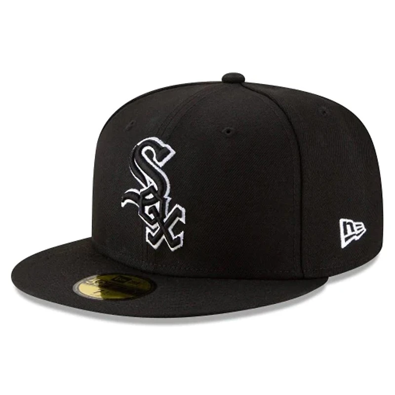 Chicago White Sox Black Outline Basic New Era 59FIFTY Fitted Hat