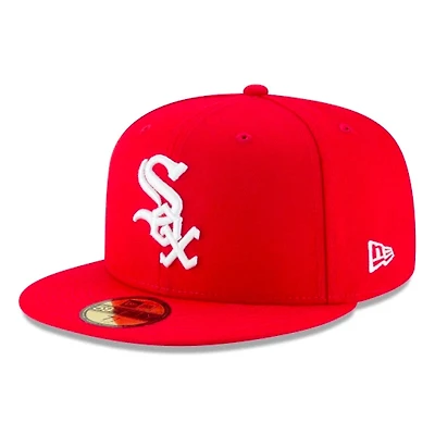 Chicago White Sox Red Basic New Era 59FIFTY Fitted Hat
