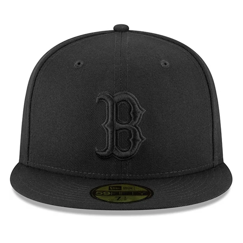 Boston Red Sox Black on Basic New Era 59FIFTY Fitted Hat