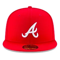 Atlanta Braves Red Basic New Era 59FIFTY Fitted Hat