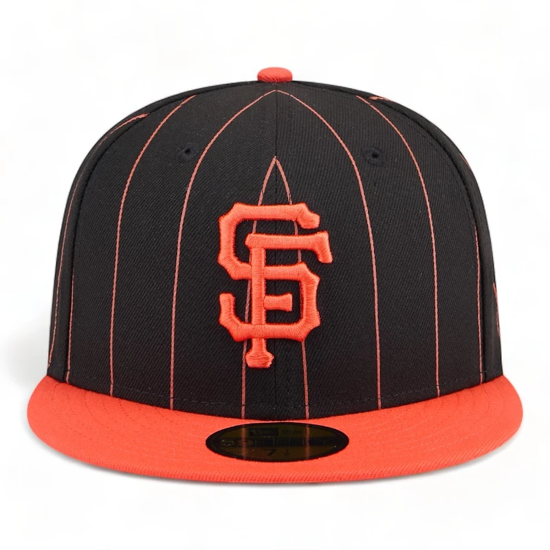 San Francisco Giants Black Throwback Pinstripes New Era 59FIFTY Fitted Hat