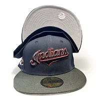 Cleveland Indians Navy Black Two Tone NBS Pack 2009 ASG Patch Gray UV New Era 59FIFTY Fitted Hat