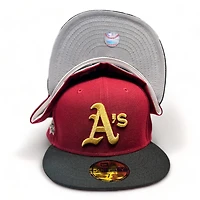 Oakland Athletics Red Black Two Tone NBS Pack 1989 WS Patch Gray UV New Era 59FIFTY Fitted Hat