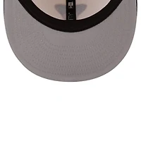 Arizona Diamondbacks Chrome Black Leather Visor New Era 59FIFTY Fitted Hat