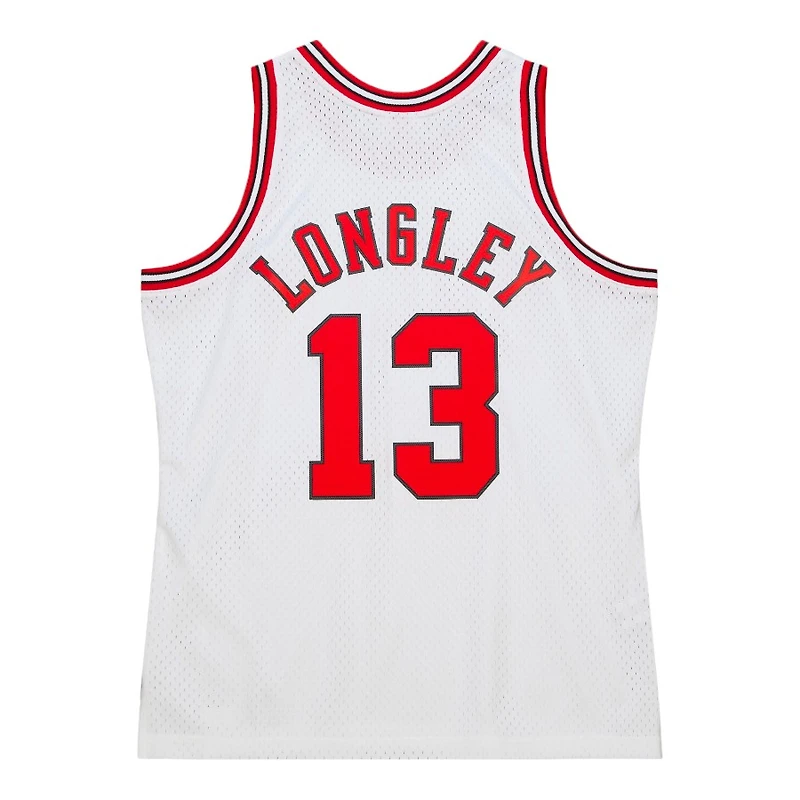 Chicago Bulls Luc Longley Mitchell & Ness 1997-98 Hardwood Classics Swingman Player White Jersey
