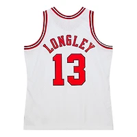 Chicago Bulls Luc Longley Mitchell & Ness 1997-98 Hardwood Classics Swingman Player White Jersey