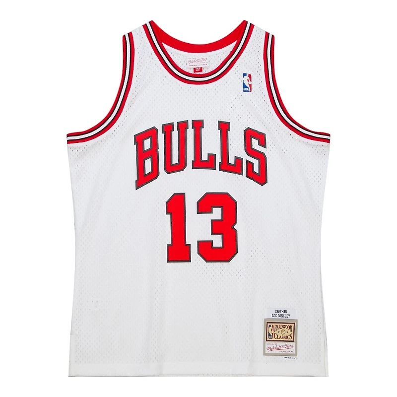 Chicago Bulls Luc Longley Mitchell & Ness 1997-98 Hardwood Classics Swingman Player White Jersey