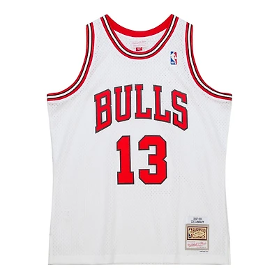 Chicago Bulls Luc Longley Mitchell & Ness 1997-98 Hardwood Classics Swingman Player White Jersey
