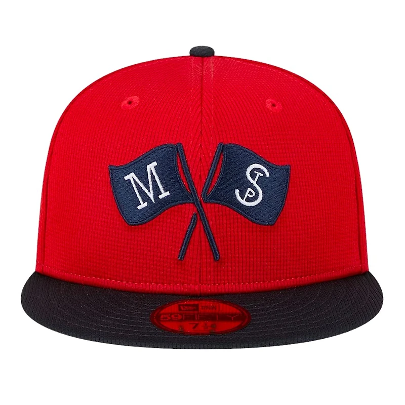 Minnesota Twins Red Navy 2024 Spring Training Patch Annual Clearance New Era 59FIFTY Fitted Hat
