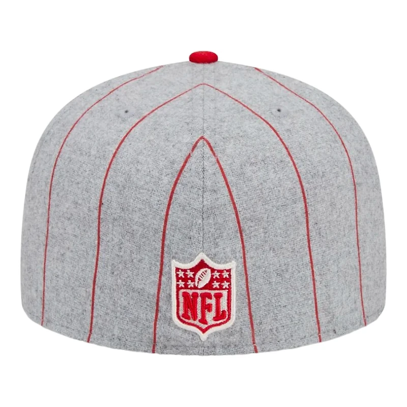 San Francisco 49ers Gray Heather Pinstripe NFL New Era 59FIFTY Fitted Hat