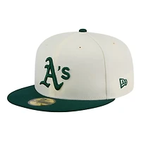 Oakland Athletics Chrome Green Two Tone New Era 59FIFTY Fitted Hat