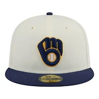 Milwaukee Brewers Chrome Blue Two Tone New Era 59FIFTY Fitted Hat