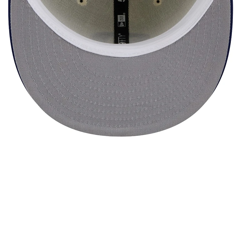 Los Angeles Dodgers D Logo Chrome Blue Two Tone New Era 59FIFTY Fitted Hat