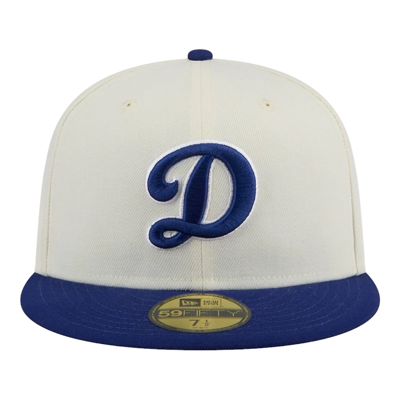Los Angeles Dodgers D Logo Chrome Blue Two Tone New Era 59FIFTY Fitted Hat