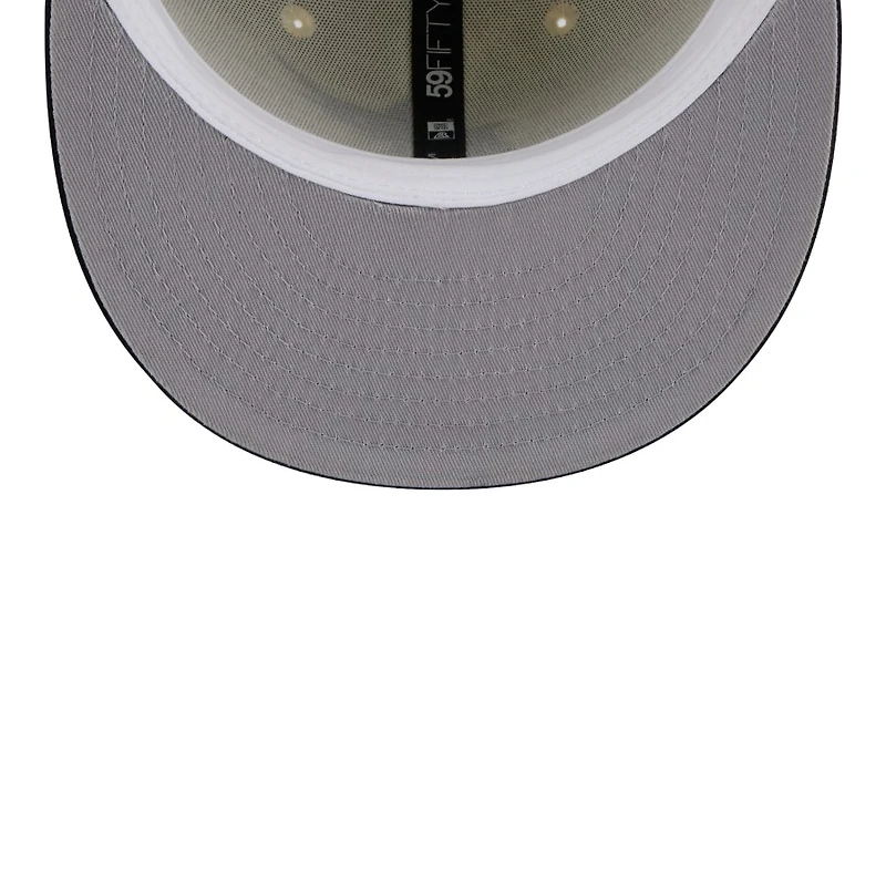 Florida Marlins Chrome Black Two Tone New Era 59FIFTY Fitted Hat