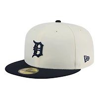 Detroit Tigers Chrome Navy Two Tone New Era 59FIFTY Fitted Hat