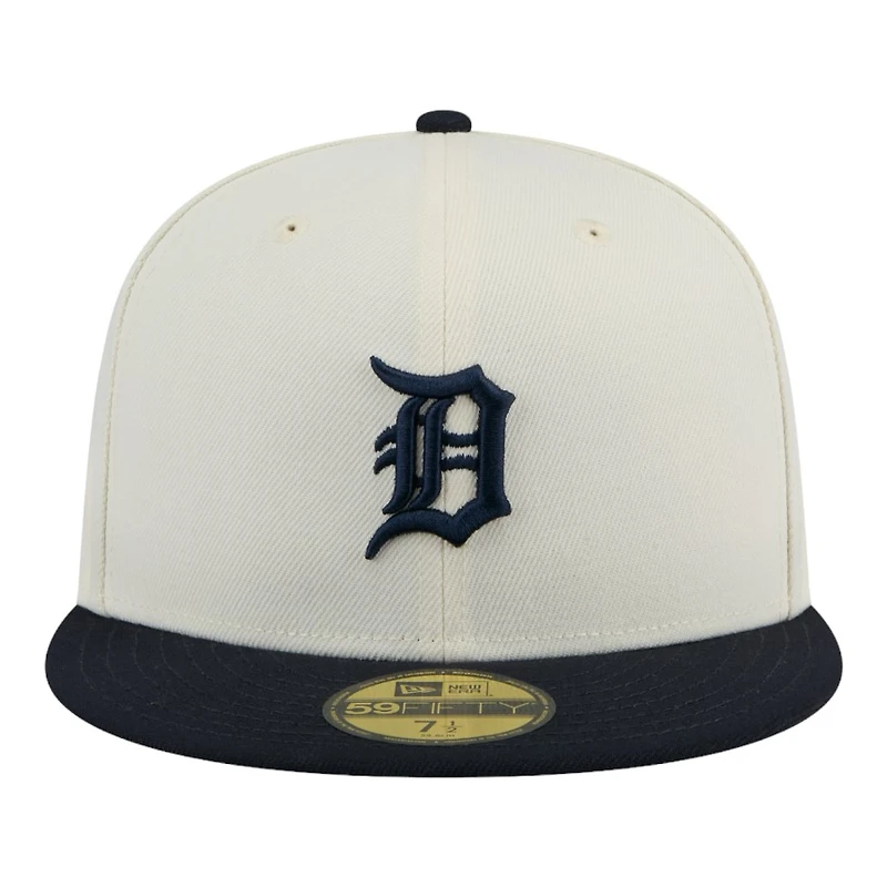 Detroit Tigers Chrome Navy Two Tone New Era 59FIFTY Fitted Hat
