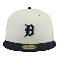 Detroit Tigers Chrome Navy Two Tone New Era 59FIFTY Fitted Hat