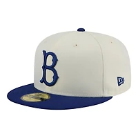 Brooklyn Dodgers Chrome Blue Two Tone New Era 59FIFTY Fitted Hat