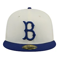 Brooklyn Dodgers Chrome Blue Two Tone New Era 59FIFTY Fitted Hat