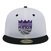 Sacramento Kings White Throwback Mesh NBA New Era 59FIFTY Fitted Hat
