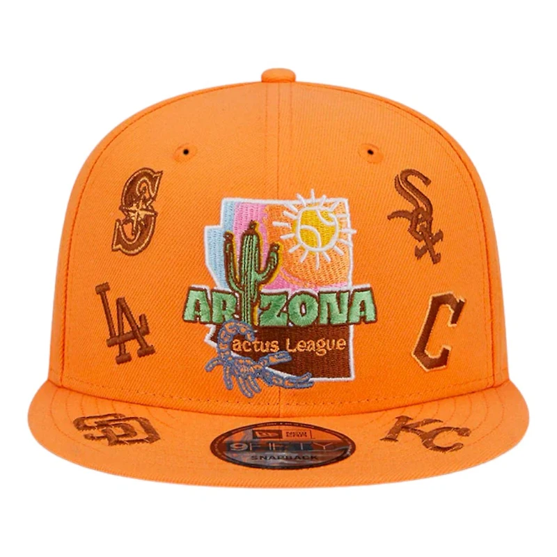 MLB Arizona Spring Training Orange Cactus League Teams New Era 9FIFTY Snapback Hat