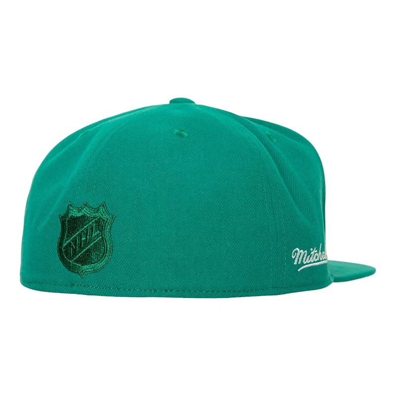 Anaheim Ducks Teal Green Inaugural Season Patch Mitchell & Ness NHL Dynasty Fitted Hat